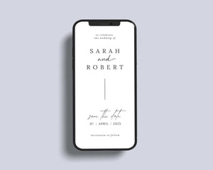 BeyzaLab Minimal Save The Date Evite
