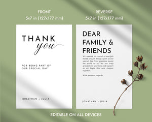 BeyzaLab Minimal Thank You Cards