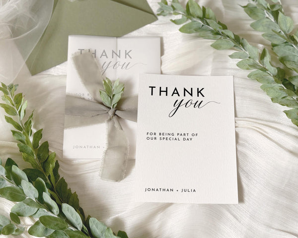BeyzaLab Minimal Thank You Cards
