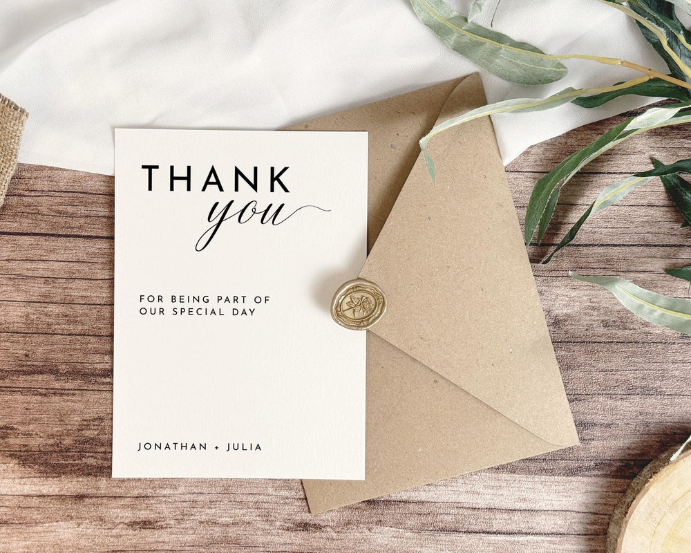 BeyzaLab Minimal Thank You Cards