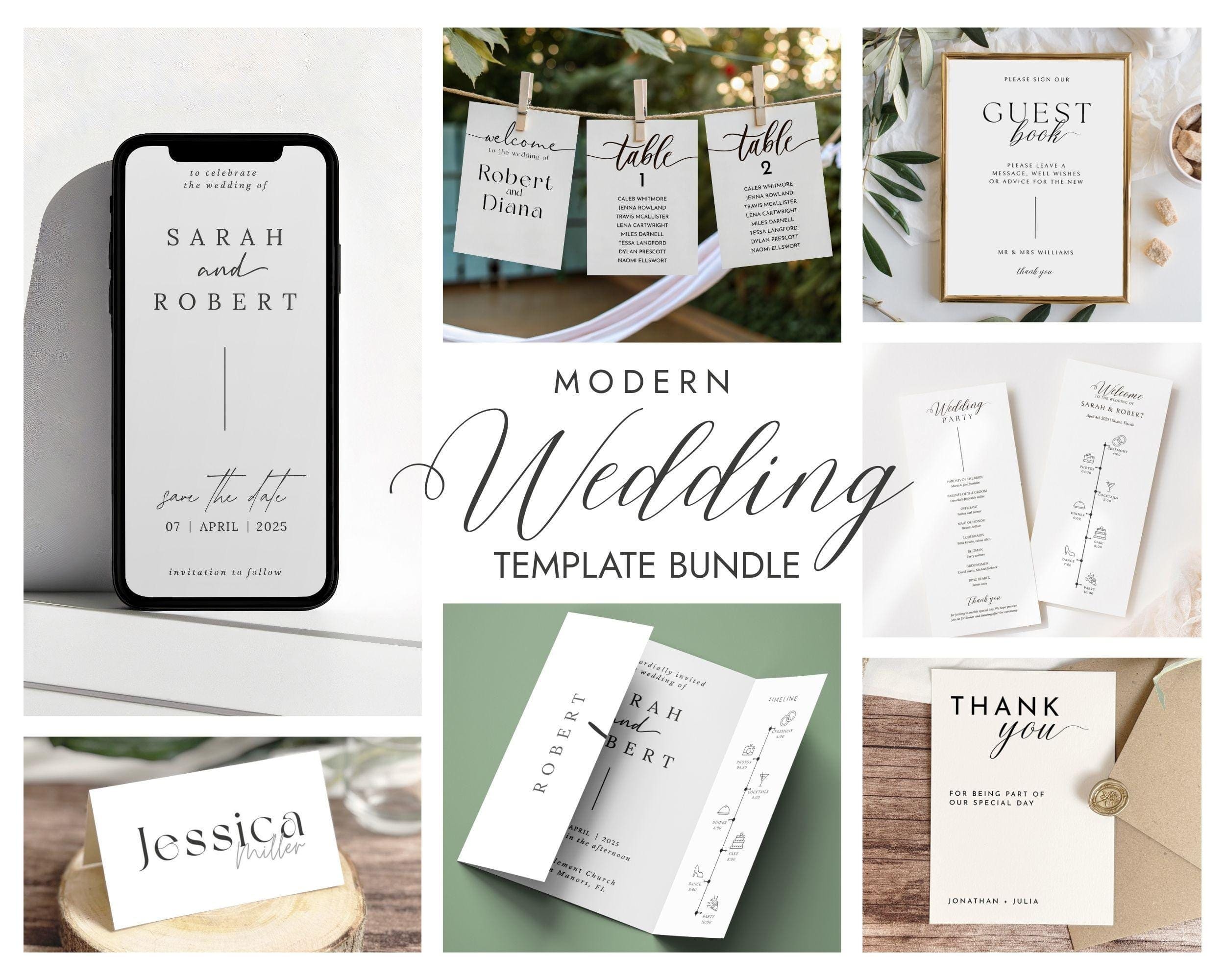 BeyzaLab Minimal Wedding Template Bundle