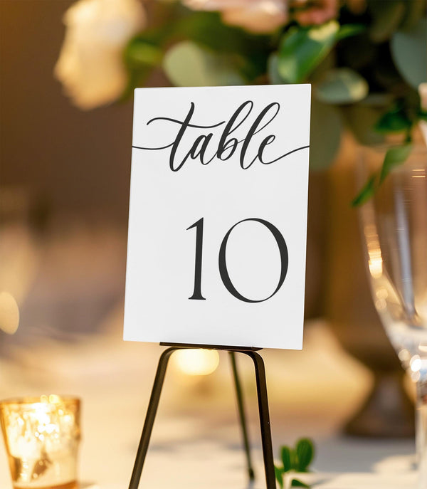 BeyzaLab Minimalist Wedding Table Numbers