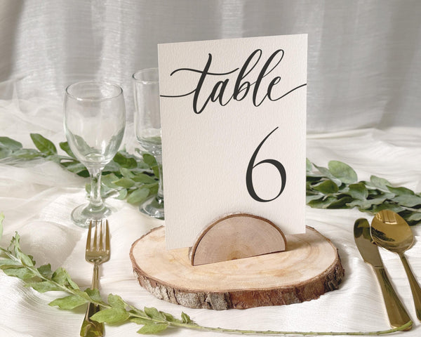 BeyzaLab Minimalist Wedding Table Numbers