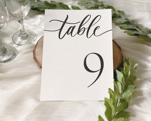 BeyzaLab Minimalist Wedding Table Numbers
