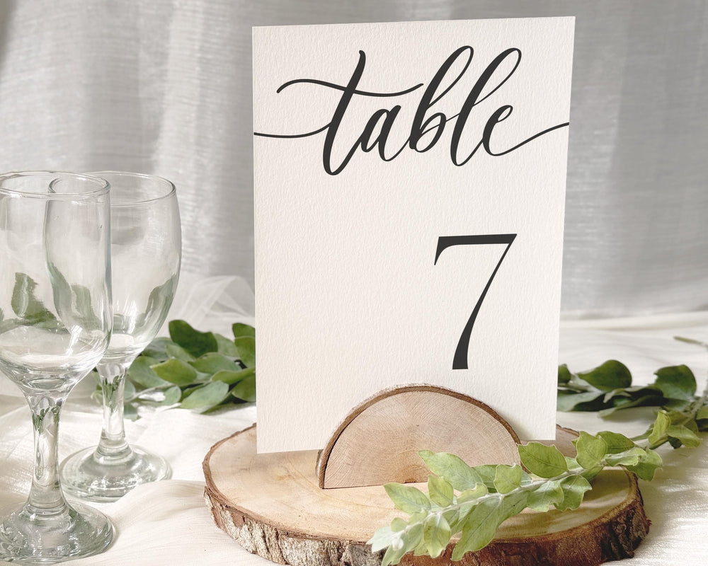 BeyzaLab - Canva Template Minimalist Wedding Table Numbers