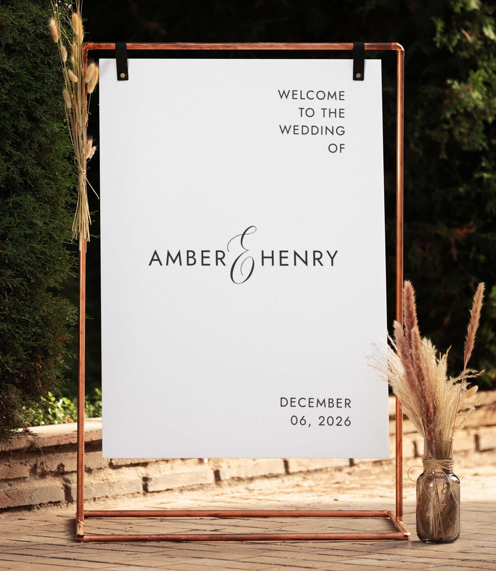 BeyzaLab - Canva Template Minimalist Wedding Welcome Sign