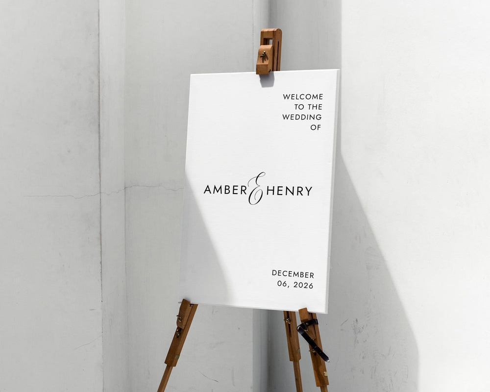 BeyzaLab - Canva Template Minimalist Wedding Welcome Sign