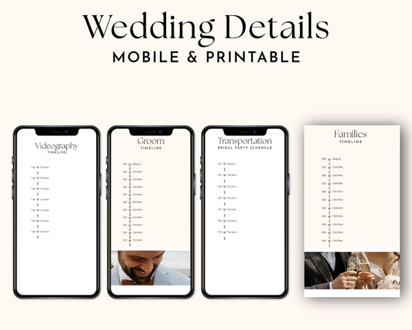 BeyzaLab Mobile Wedding Day Timeline
