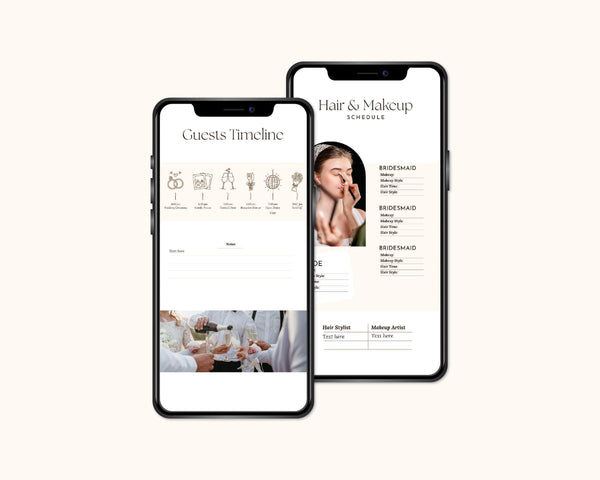 Goodnotes & Canva Template Mobile Wedding Day Timeline