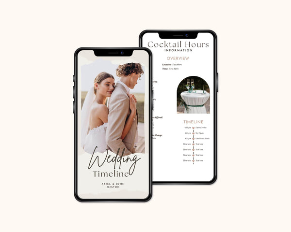 Goodnotes & Canva Template Mobile Wedding Day Timeline