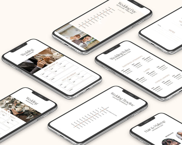 Goodnotes & Canva Template Mobile Wedding Day Timeline
