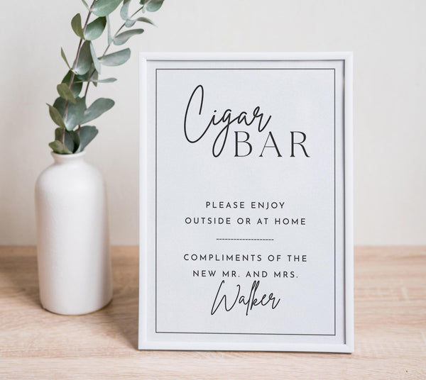 BeyzaLab Modern Cigar Bar Sign