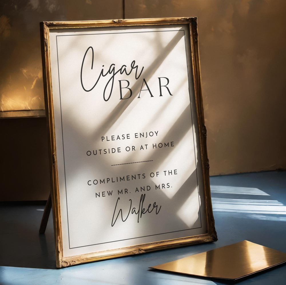 BeyzaLab Modern Cigar Bar Sign