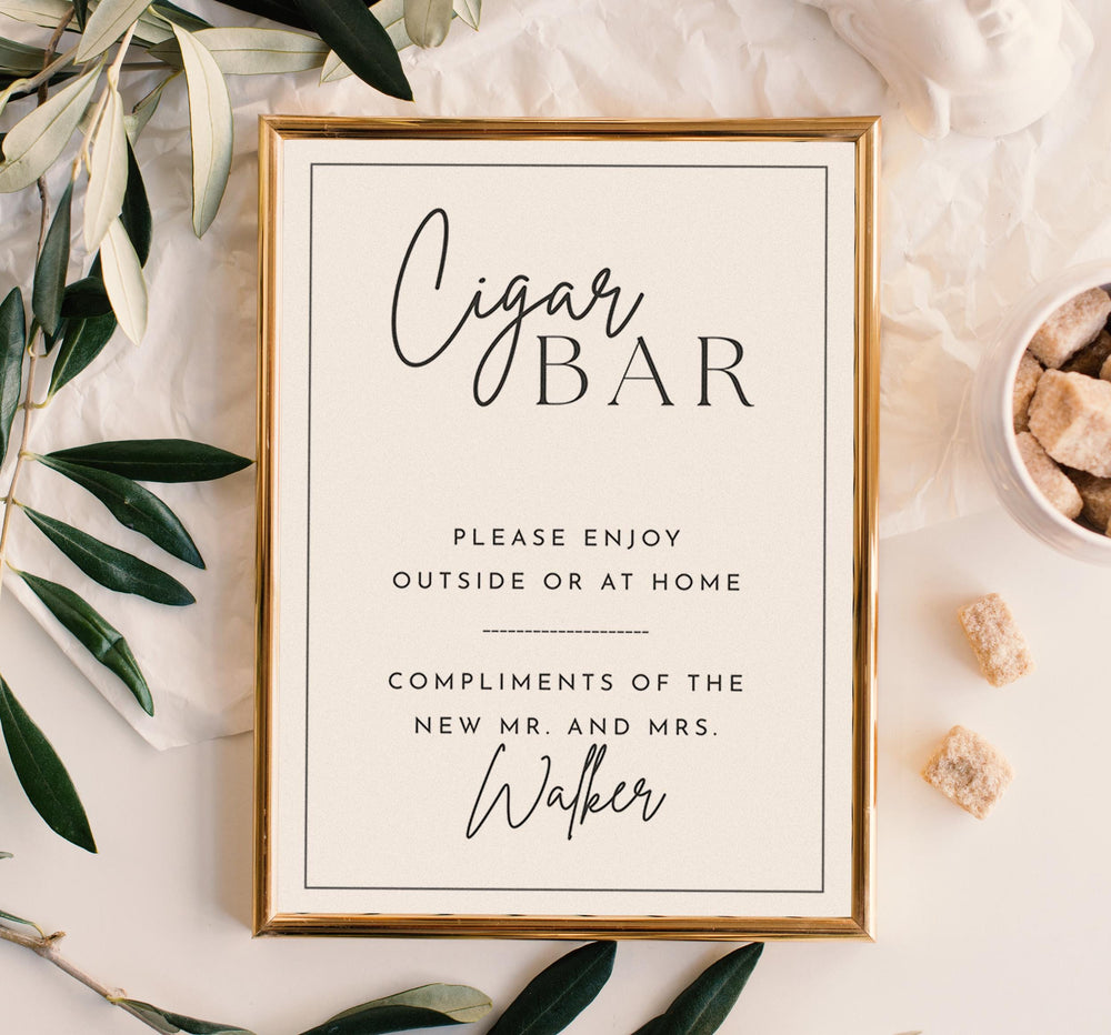 BeyzaLab Modern Cigar Bar Sign