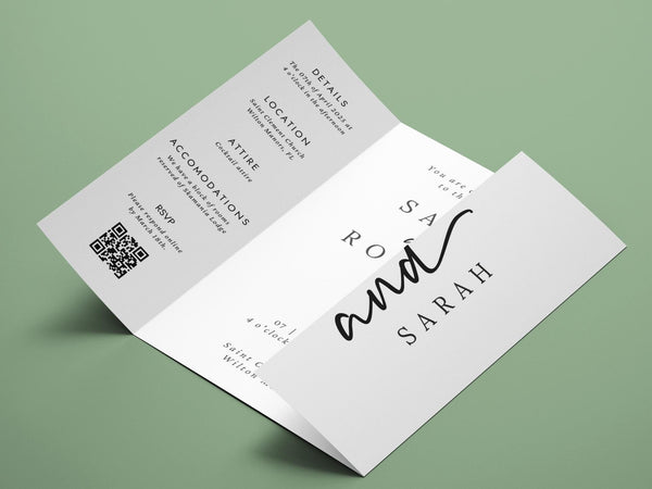 BeyzaLab Modern Gatefold Wedding Invitation