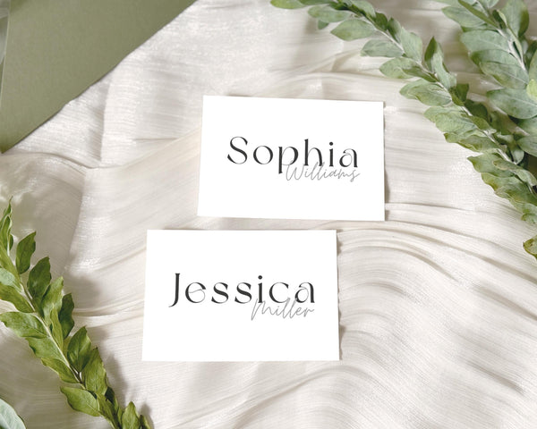 BeyzaLab Modern Wedding Place Cards