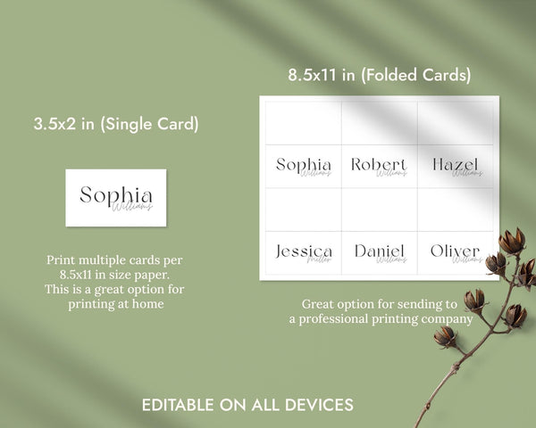 BeyzaLab Modern Wedding Place Cards