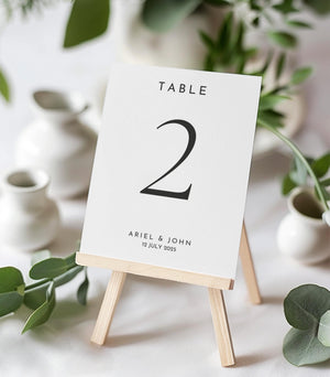 BeyzaLab Modern Wedding Table Numbers