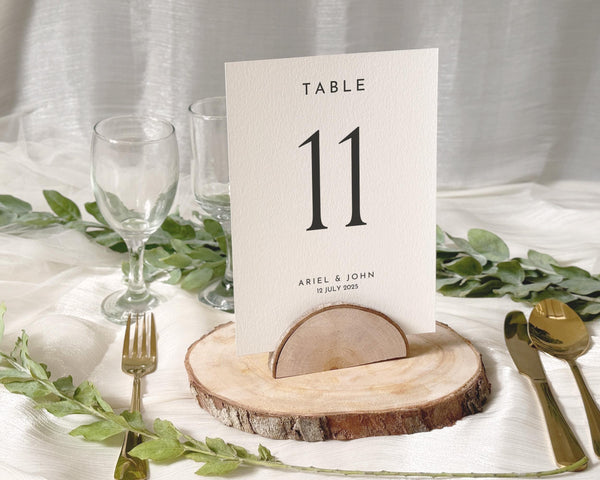 BeyzaLab Modern Wedding Table Numbers