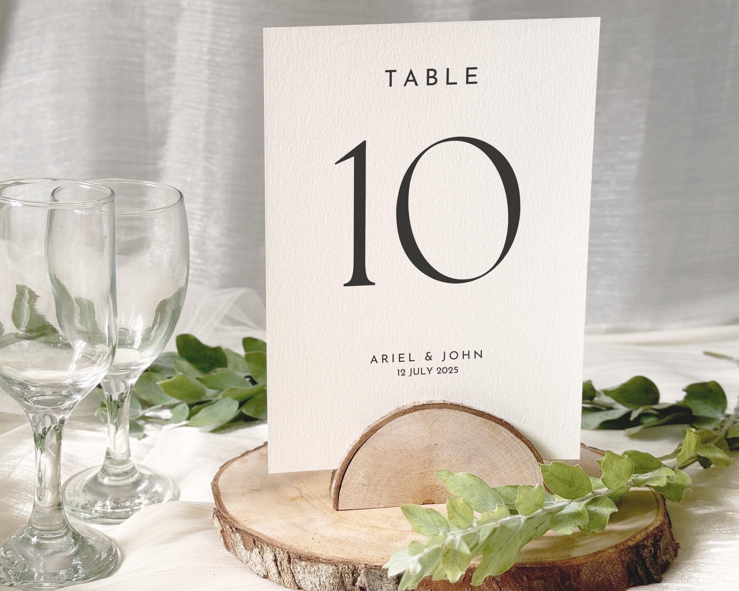 BeyzaLab Modern Wedding Table Numbers