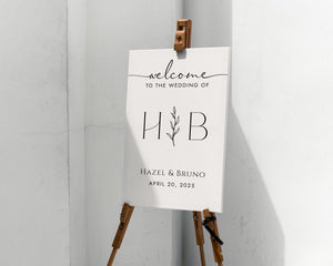 BeyzaLab - Canva Template Monogram Wedding Welcome Sign