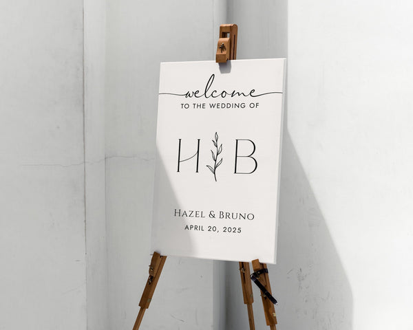 BeyzaLab - Canva Template Monogram Wedding Welcome Sign