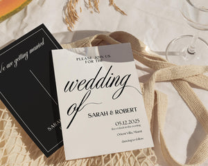BeyzaLab Old Money Wedding Invitation Suite