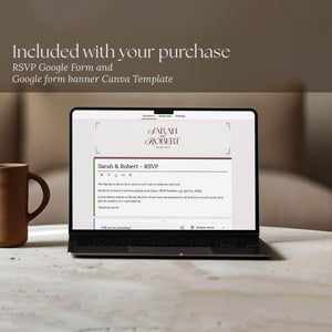 Instant Download - Canva Template Old Money Wedding Website