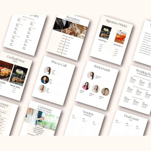 Goodnotes & Canva Template Pink Floral Wedding Binder
