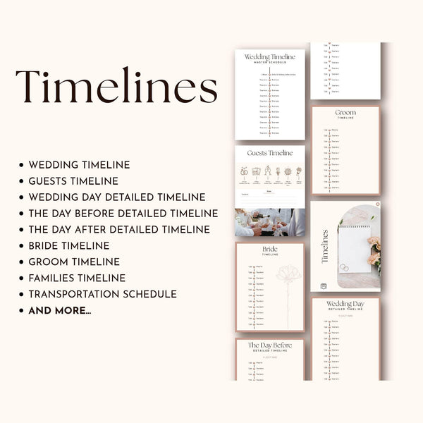 Goodnotes & Canva Template Pink Floral Wedding Binder