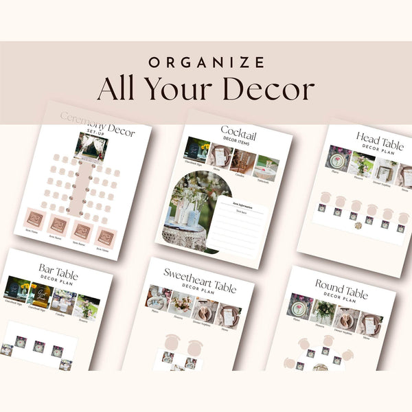 Goodnotes & Canva Template Pink Floral Wedding Binder