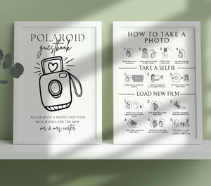 BeyzaLab Polaroid Guest Book Sign Template