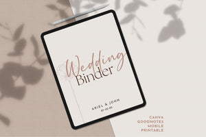 Pink Floral Wedding Binder
