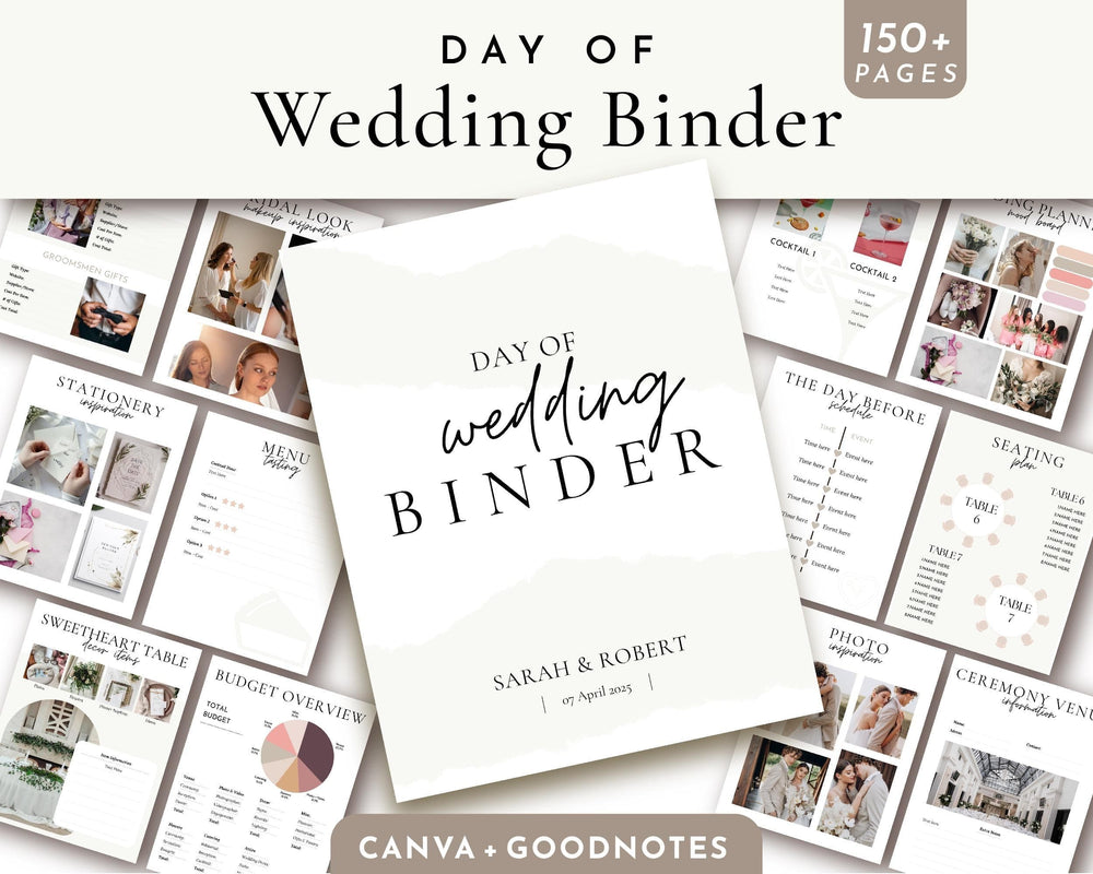BeyzaLab Printable Minimal Wedding Binder Template