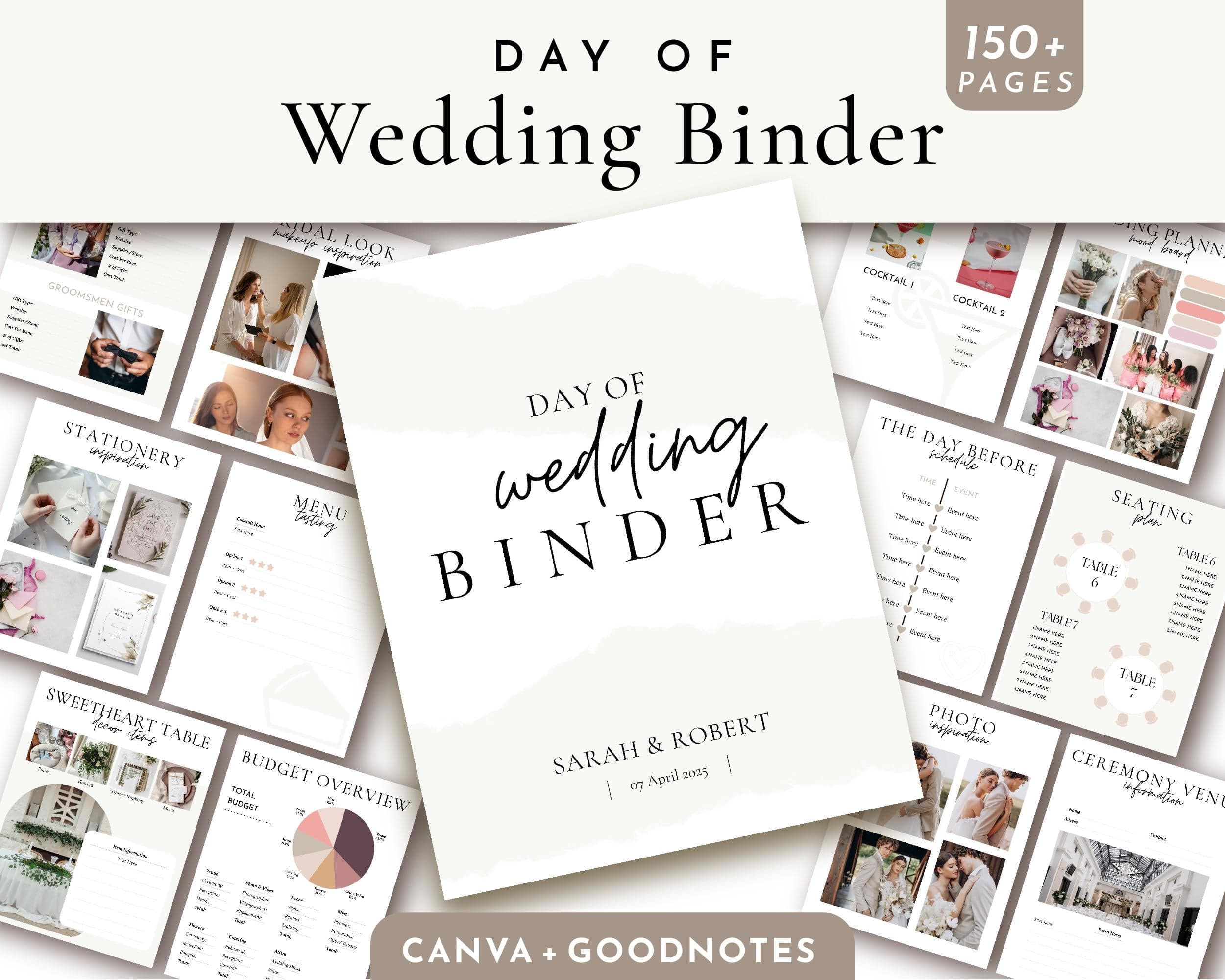 BeyzaLab Printable Minimal Wedding Binder Template