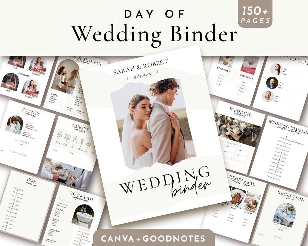 BeyzaLab Printable Wedding Binder with Photo