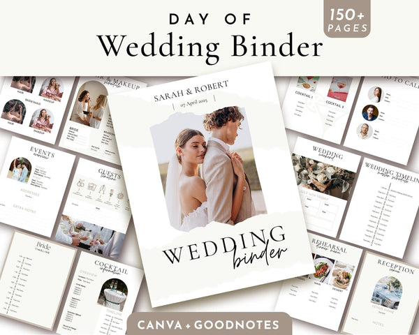 BeyzaLab Printable Wedding Binder with Photo