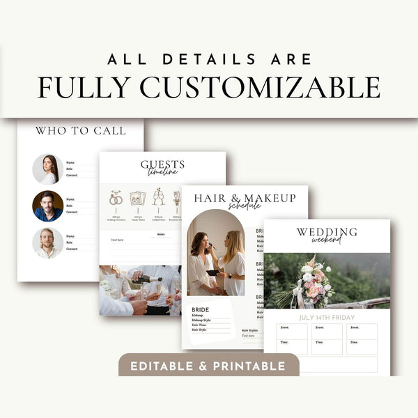 Goodnotes & Canva Template Printable Wedding Binder with Photo