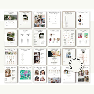 Goodnotes & Canva Template Printable Wedding Binder with Photo