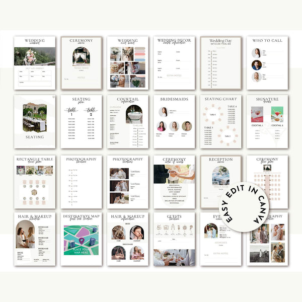 Goodnotes & Canva Template Printable Wedding Binder with Photo