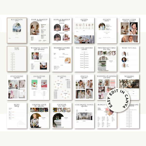 Goodnotes & Canva Template Printable Wedding Planner Bundle