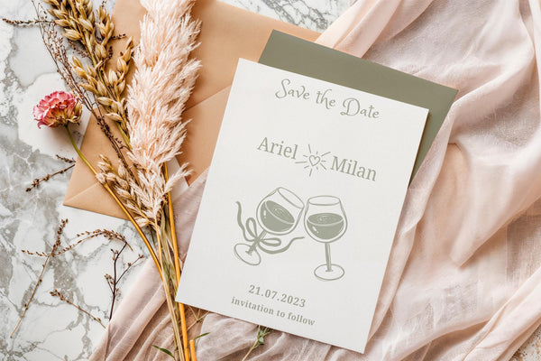 BeyzaLab Red Save The Date Template
