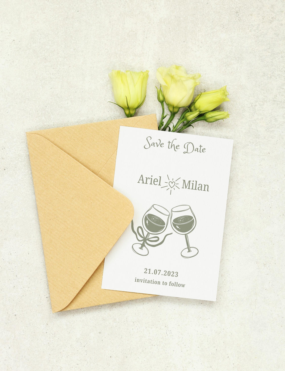 BeyzaLab Red Save The Date Template