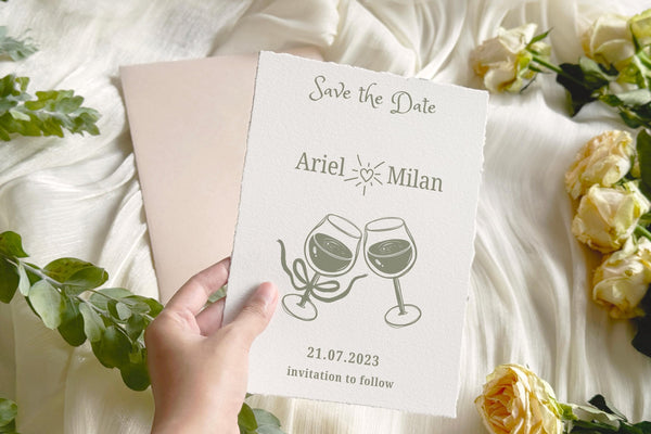 BeyzaLab Red Save The Date Template