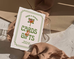 Instant Download - Canva Template Retro Cards and Gifts Sign