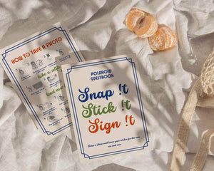 Instant Download - Canva Template Retro Intax Guest Book Sign Template