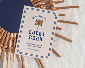 Instant Download - Canva Template Retro Wedding Guest Book Sign
