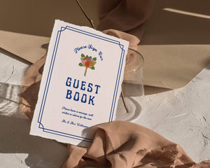 Instant Download - Canva Template Retro Wedding Guest Book Sign