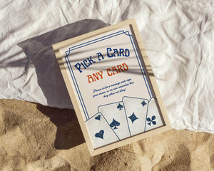 Instant Download - Canva Template Retro Wedding Playing Cards Sign