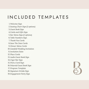Instant Download - Canva Template Retro Wedding Template Bundle